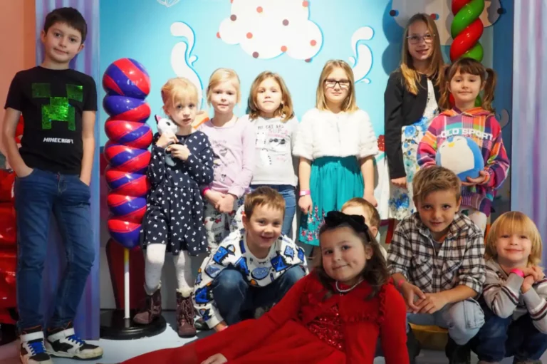 Children at a themed birthday party