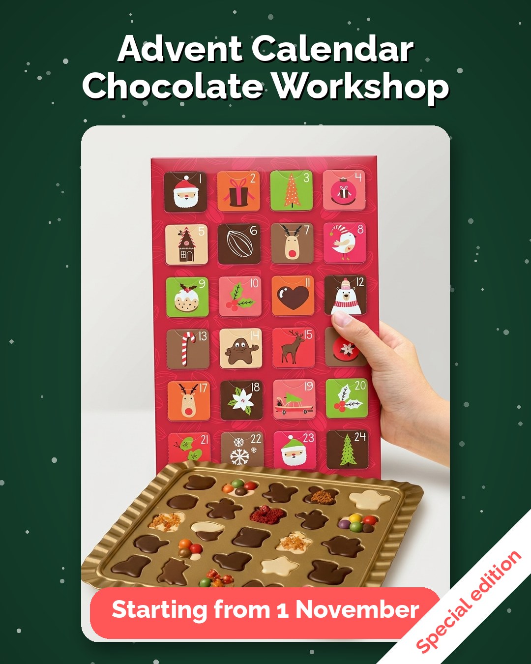 Advent Calendar Chocolate Workshop – starting from 1 November